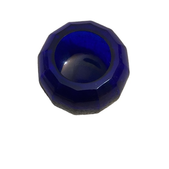 Vintage Gardners Eden Cobalt Blue Ribbed Votive/Tealight Holder - Picture 2 of 4